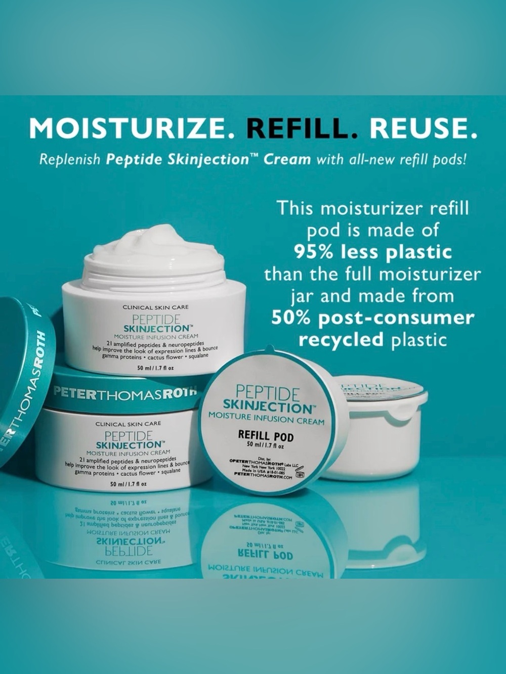 Peter Thomas Roth Peptide Skinjection Moisture Infusion Cream - refill pod